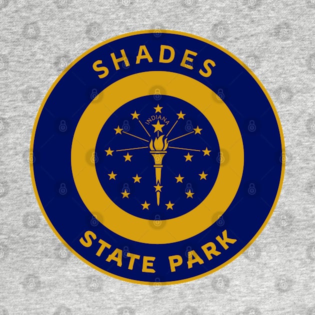 Shades State Park Indiana Flag Bullseye by Go With Tammy